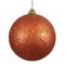 6 in. Burnish Orange Sequin Ball Christmas Ornament with Drilled 4 per Bag